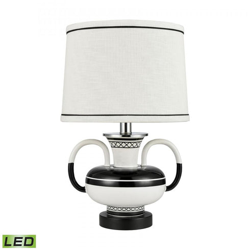 Elk Luxor Gardens 18 Inch High 1 Light Table Lamp in White Includes LED Bulb Model: H0019-7995-LED