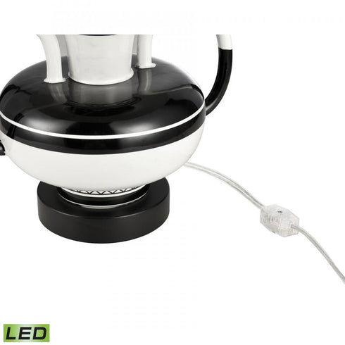 Elk Luxor Gardens 18 Inch High 1 Light Table Lamp in White Includes LED Bulb Model: H0019-7995-LED