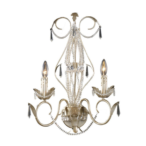 Elk Madison 2 Light SCONCE in Silver Leaf Finish Model: 3731/2