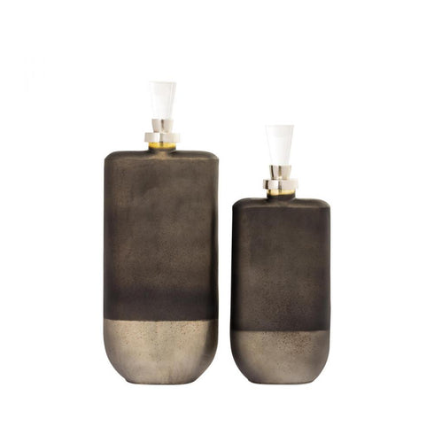Elk Mara VASE JAR BOTTLE (2 pack) (2 pack) in Matte Brown Finish Model: H0807-8734/S2