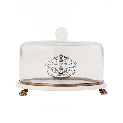 Elk Marble Patisserie Cloche in Black Writing Base Model: MP002-BASE