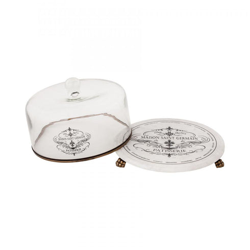 Elk Marble Patisserie Cloche in Black Writing Base Model: MP002-BASE
