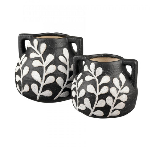 Elk Maria Vase Large (2 pack) (2 pack) in Black Finish Model: S0017-10053