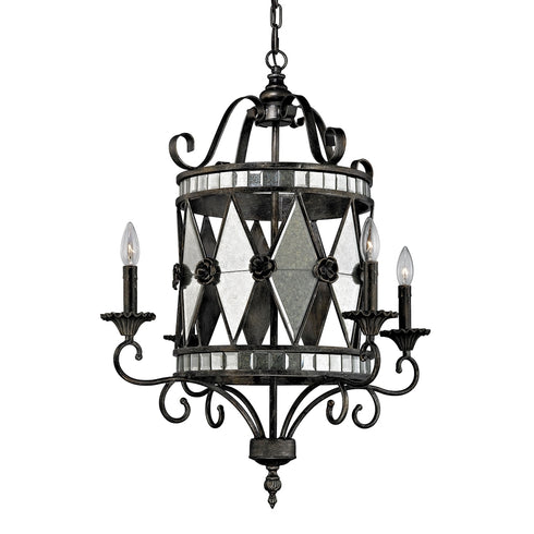 Elk Mariana 4 Light CHANDELIER in Blackened Silver Finish Model: 19103/4