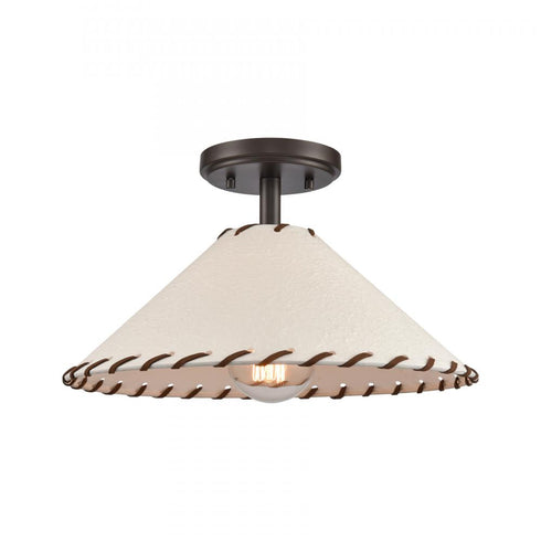 Elk Marion 14 Inch Wide 1 Light Semi Flush Mount in Oil Rubbed Bronze Model: 90270/1