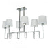 Elk Maya 48 Inch Wide 6 Light Linear Chandelier in Polished Nickel Model: 9678-PN-WS