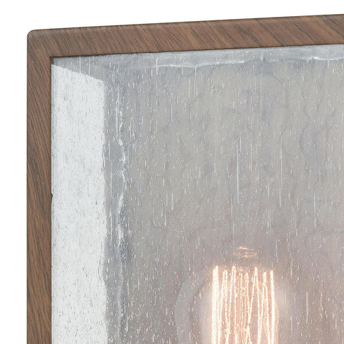 Elk McKenzie 1 Light SCONCE in Dark Wood Print Brushed Brass Brushed Brass Finish Model: 47130/1