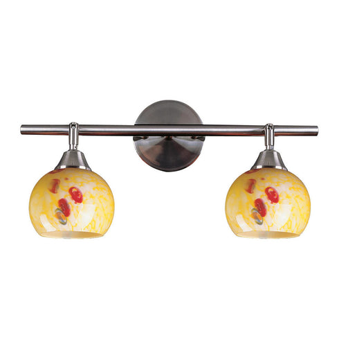 Elk Mela 2 Light SCONCE in Satin Nickel Finish Model: 102-2YW