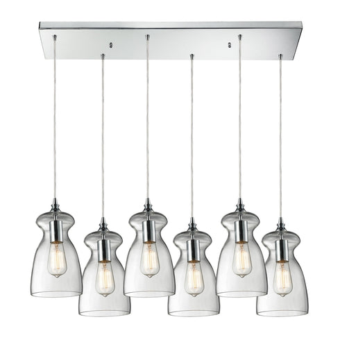 Elk Menlow Park 6 Light MINI PENDANT in Polished Chrome Finish Model: 60053-6RC