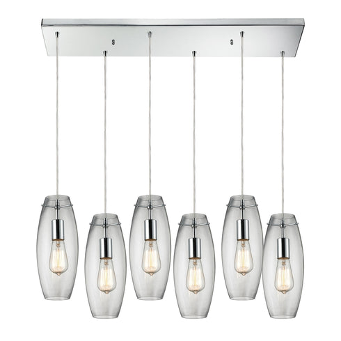 Elk Menlow Park 6 Light MINI PENDANT in Polished Chrome Finish Model: 60054-6RC