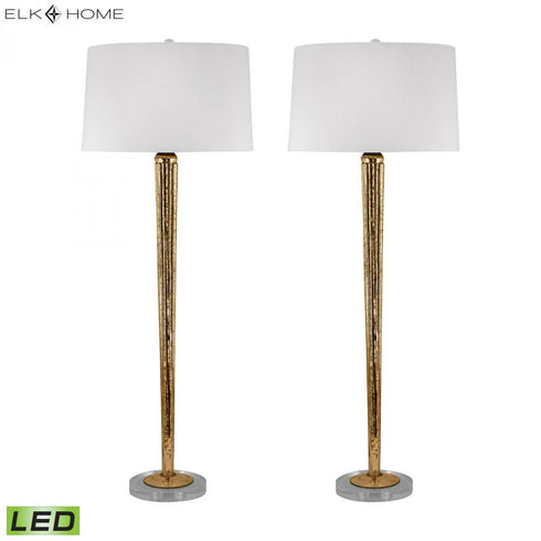 Elk Mercury Glass TABLE LAMP in Gold Mercury Finish Model: 711/S2-LED