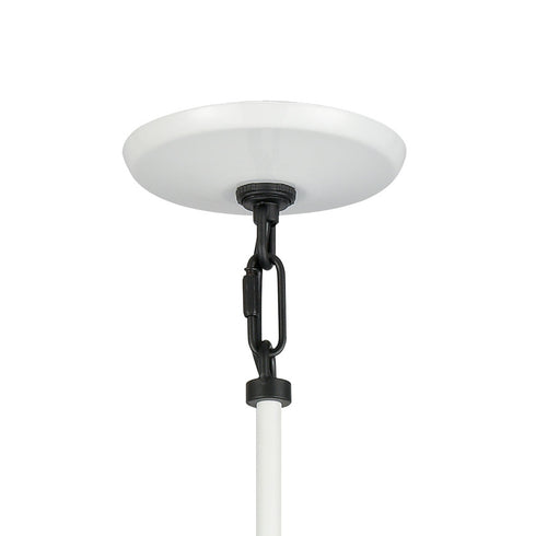 Elk Mid Century Schoolhouse MINI PENDANT in Enamel White Finish Model: 69294/1