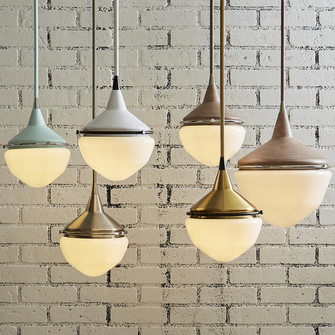 Elk Mid Century Schoolhouse MINI PENDANT in Pecan Finish Model: 69275/1