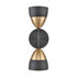 Elk Milla 14 Inch High 2 Light Sconce Charcoal Black Model: 52223/2