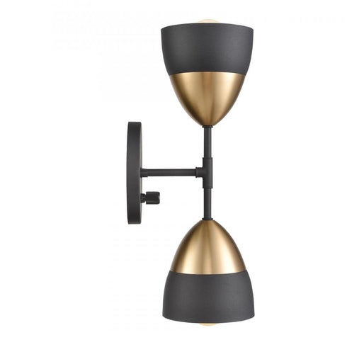 Elk Milla 14 Inch High 2 Light Sconce Charcoal Black Model: 52223/2