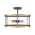 Elk Millington SEMI FLUSH MOUNT in Charcoal Finish Model: 46651/3