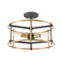 Elk Millington SEMI FLUSH MOUNT in Charcoal Finish Model: 46651/3