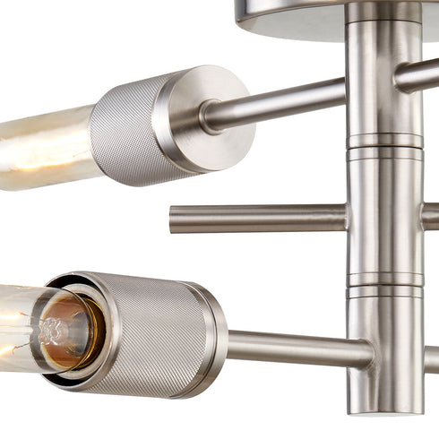 Elk Module SEMI FLUSH MOUNT in Satin Nickel Finish Model: 47665/3
