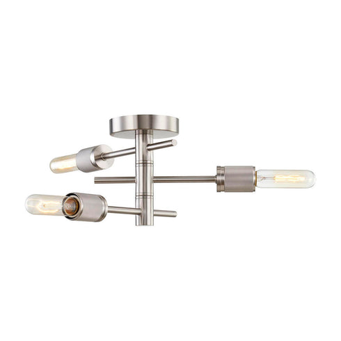 Elk Module SEMI FLUSH MOUNT in Satin Nickel Finish Model: 47665/3