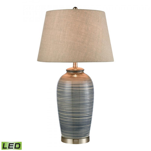 Elk Monterey 30.5 Inch High 1 Light Table Lamp in Blue Includes LED Bulb Model: 77155-LED