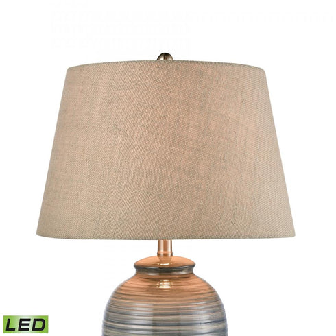 Elk Monterey 30.5 Inch High 1 Light Table Lamp in Blue Includes LED Bulb Model: 77155-LED