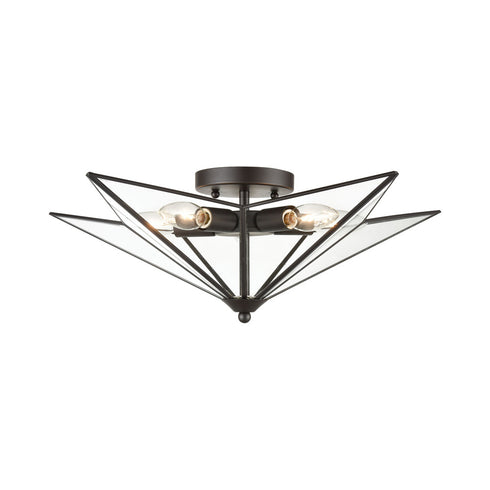 Elk Moravian Star FLUSH MOUNT in Clear Finish Model: D4386