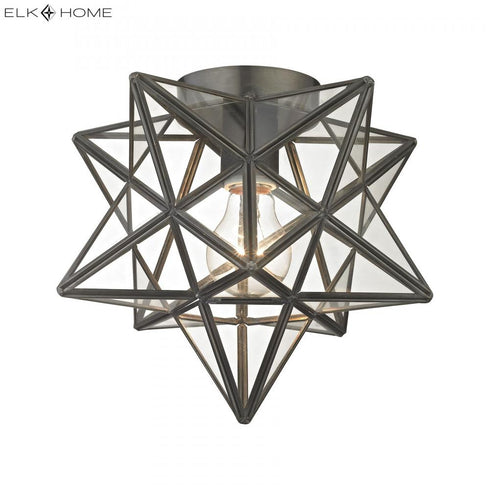 Elk MoravianStar FLUSH MOUNT in Bronze Finish Model: 1145-005