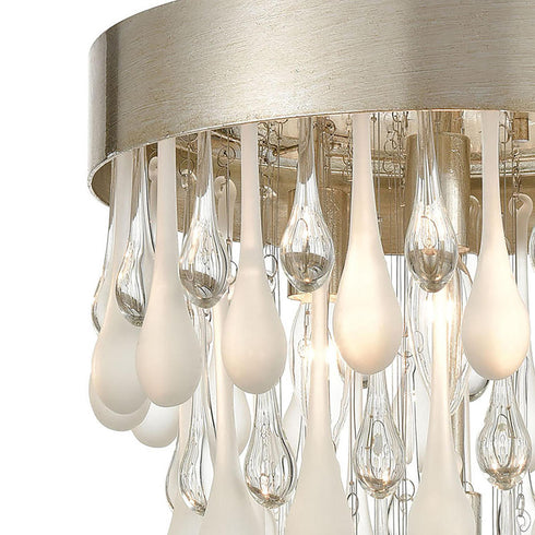 Elk Morning Frost 4 Light FLUSH MOUNT in Silver Leaf Finish Model: 32341/4
