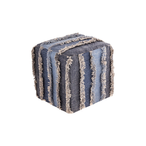 Elk Mossley PILLOW RUG TEXTILE POUF in Blue Finish Model: 920035