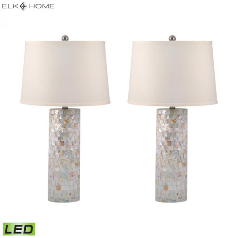Elk Mother of Pearl TABLE LAMP in Natural Finish Model: 812/S2-LED