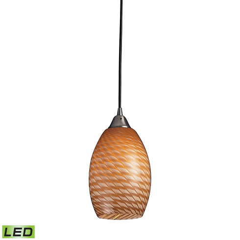 Elk Mulinello 1 Light MINI PENDANT in Satin Nickel Finish Model: 517-1C-LED