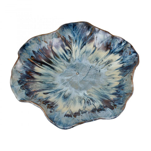 Elk Mulry Charger in Prussian Blue Glazed Model: S0037-11349