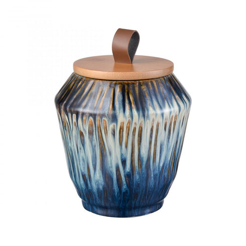Elk Mulry Jar Set of 3 Green in Prussian Blue Glazed Model: S0037-11348/S3