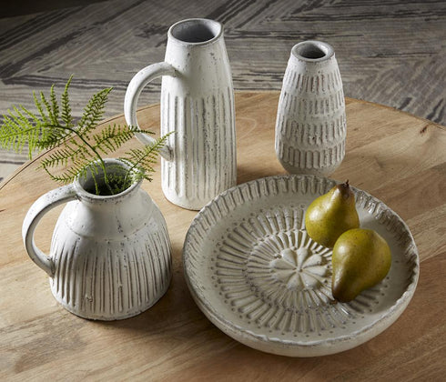Elk Muriel VASE JAR BOTTLE (4 pack) (4 pack) in Aged White Finish Model: S0017-8208