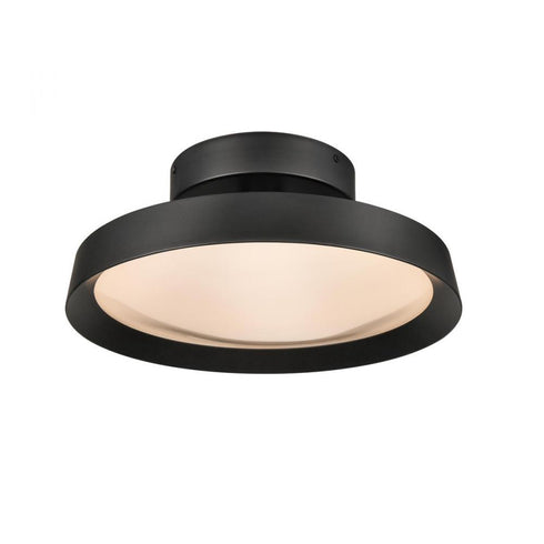 Elk Nancy 13.75 Inch Wide LED Semi Flush Mount in Matte Black Model: 85075/LED