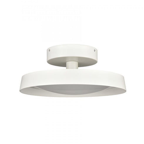 Elk Nancy 13.75 Inch Wide LED Semi Flush Mount in Matte White Model: 85065/LED