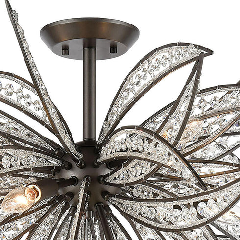 Elk Naples SEMI FLUSH MOUNT in Dark Graphite Finish Model: 16363/8