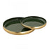 Elk Nelson Tray Set of 2 in Dark Green Enamel (2 pack) (2 pack) Model: H0897-9781/S2