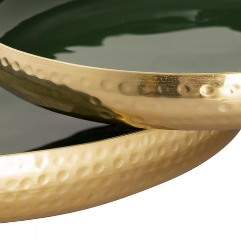 Elk Nelson Tray Set of 2 in Dark Green Enamel (2 pack) (2 pack) Model: H0897-9781/S2