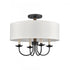 Elk Neville 20 Inch Wide 4 Light Semi Flush Mount Charcoal Black Model: 89704/4