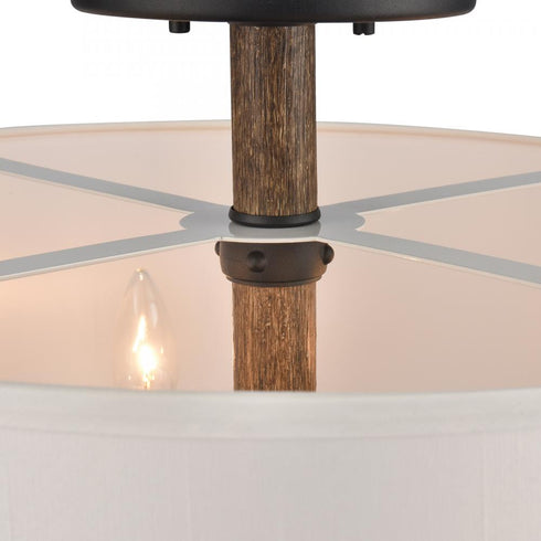 Elk Neville 20 Inch Wide 4 Light Semi Flush Mount Charcoal Black Model: 89704/4