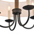 Elk Neville 20 Inch Wide 4 Light Semi Flush Mount Charcoal Black Model: 89704/4