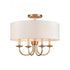 Elk Neville 20 Inch Wide 4 Light Semi Flush Mount Natural Brass Model: 89714/4