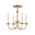 Elk Neville 20 Inch Wide 4 Light Semi Flush Mount Natural Brass Model: 89714/4