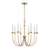 Elk Neville 28 Inch Wide 8 Light Chandelier Natural Brass Model: 89718/8