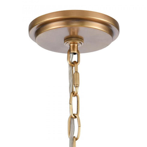 Elk Neville 28 Inch Wide 8 Light Chandelier Natural Brass Model: 89718/8