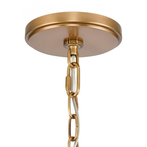 Elk Neville 34 Inch Wide 12 Light Chandelier Natural Brass Model: 89719/8+4