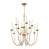 Elk Neville 34 Inch Wide 12 Light Chandelier Natural Brass Model: 89719/8+4