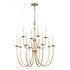 Elk Neville 34 Inch Wide 12 Light Chandelier Natural Brass Model: 89719/8+4