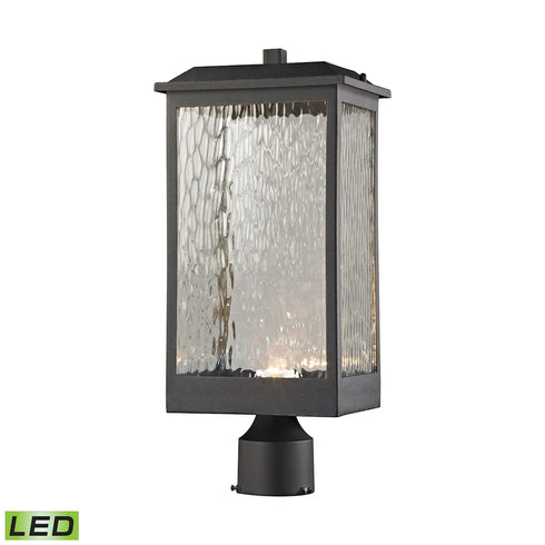 Elk Newcastle POST MOUNT in Textured Matte Black Finish Model: 45204/LED